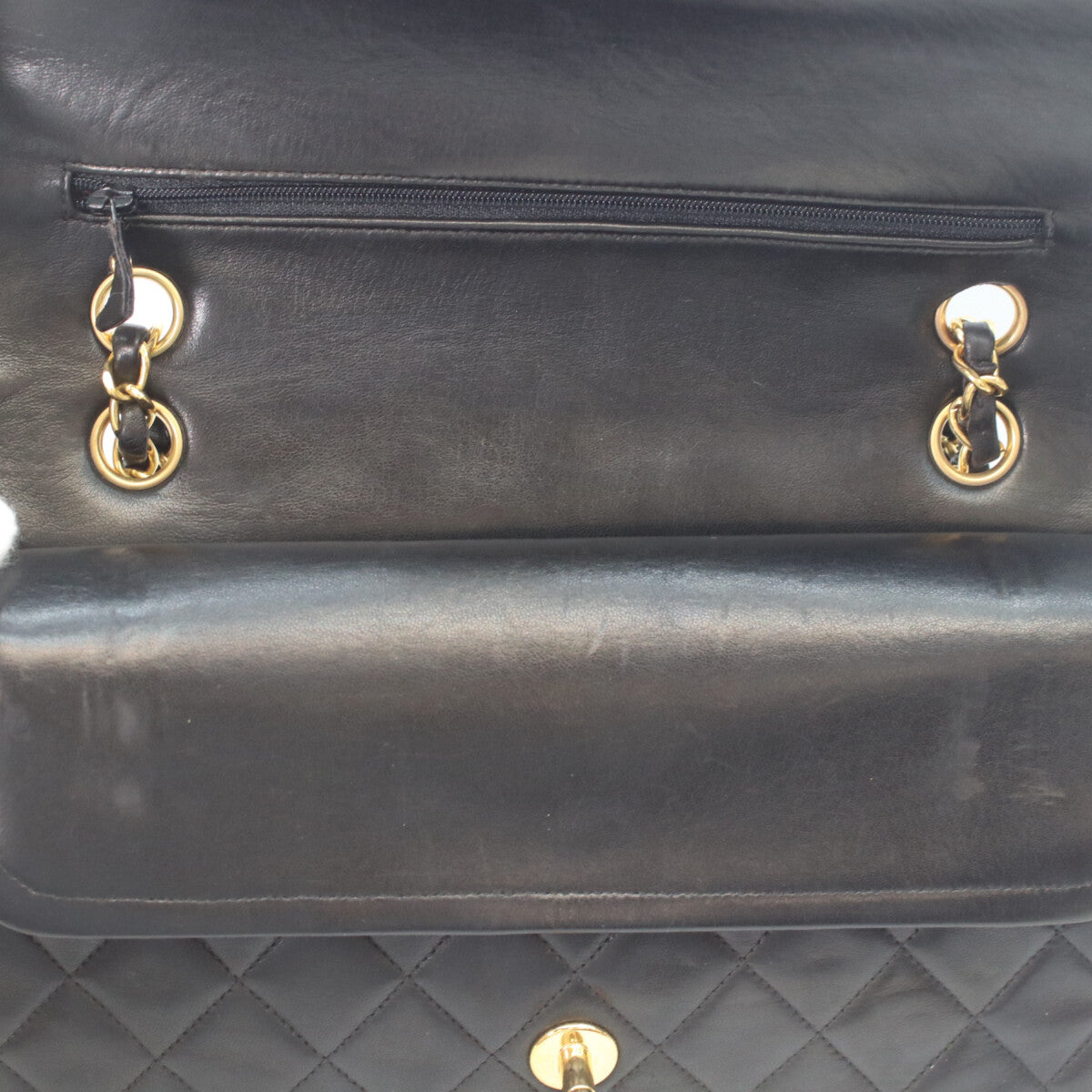 CHANEL シャネル 3番 A01112 黒ラム ゴールド金具 マトラッセ25 ショルダーバッグ