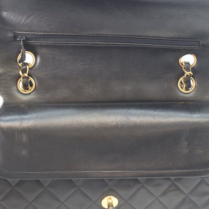 CHANEL シャネル 3番 A01112 黒ラム ゴールド金具 マトラッセ25 ショルダーバッグ