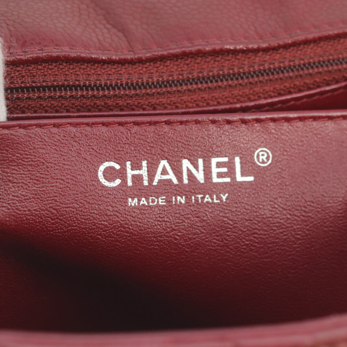 CHANEL シャネル 14番 A28600 ボルドー キャビア シングルフラップ シルバー金具 デカマトラッセ30 トートバッグ