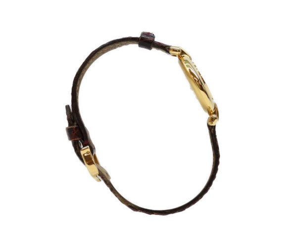 Cartier カルティエ 97年 W1000654 925 マストコリゼヴェルメイユSM アイボリーローマ文字盤 QZ 革 腕時計