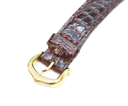 Cartier カルティエ 95年 W1000654 925 マストコリゼヴェルメイユSM アイボリーローマ文字盤 QZ 革 腕時計