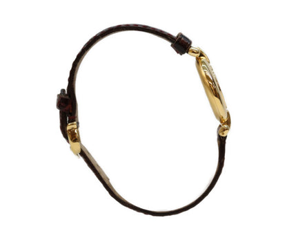 Cartier カルティエ 95年 W1000654 925 マストコリゼヴェルメイユSM アイボリーローマ文字盤 QZ 革 腕時計