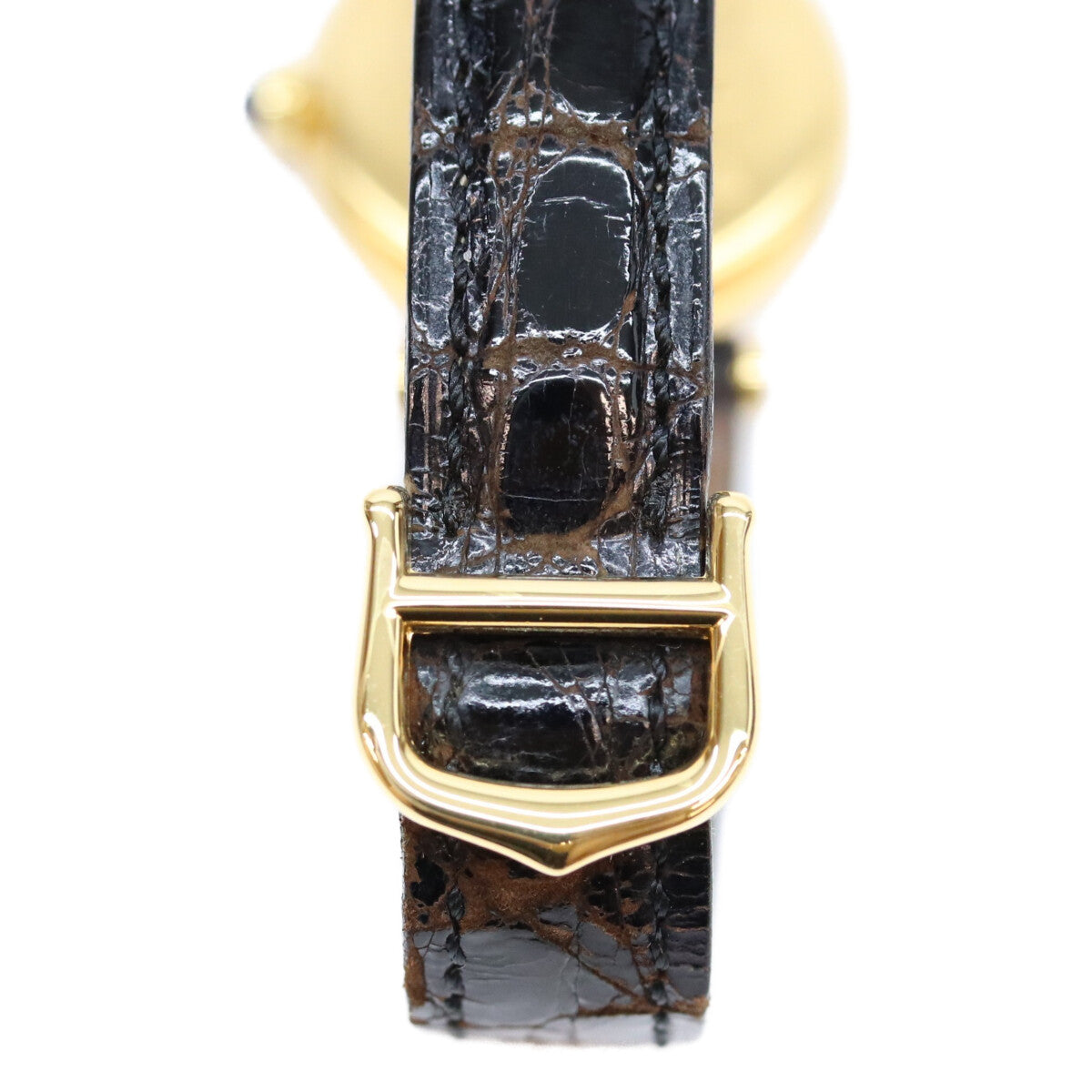 Cartier カルティエ W100225301 80s–90s 925 Must Vendôme Vermeil SM center gray floating Roman numeral dial wristwatch