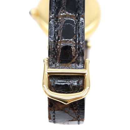 Cartier カルティエ W100225301 80s–90s 925 Must Vendôme Vermeil SM center gray floating Roman numeral dial wristwatch