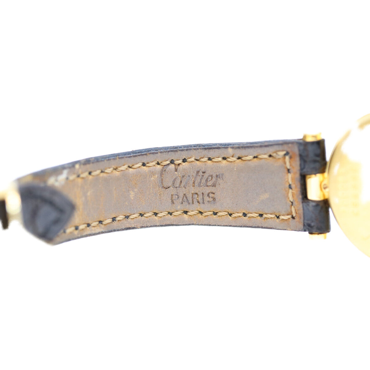 Cartier カルティエ W100225301 80s–90s 925 Must Vendôme Vermeil SM center gray floating Roman numeral dial wristwatch