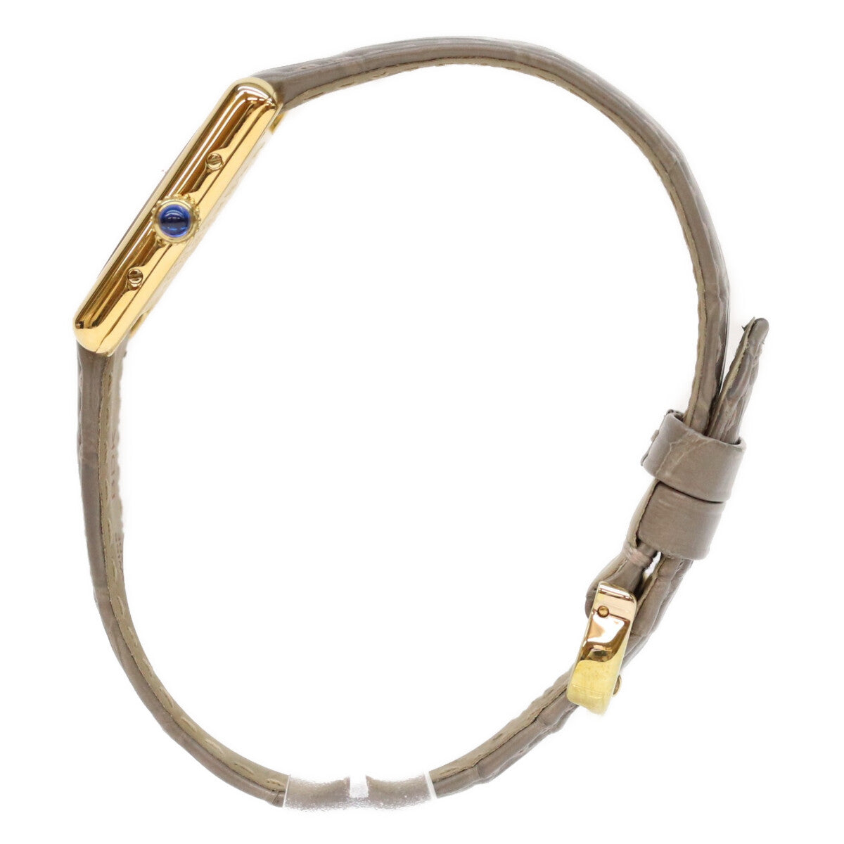 Cartier カルティエ 96-98s 925 飛びアラビア文字盤 マストタンクSMヴェルメイユ 革 QZ 時計 腕時計