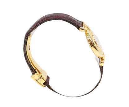 Cartier カルティエ 00s W1011554 925 マストコリゼヴェルメイユSM 白抜きローマ文字盤 革 QZ 腕時計
