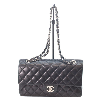CHANEL シャネル 7番 A01112 黒ラム シルバー金具 マトラッセ25 ショルダーバッグ