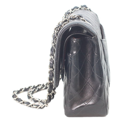 CHANEL シャネル 7番 A01112 黒ラム シルバー金具 マトラッセ25 ショルダーバッグ