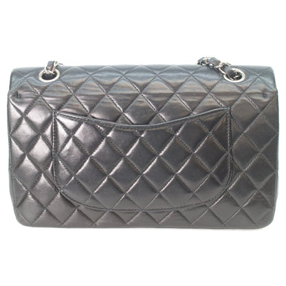 CHANEL シャネル 7番 A01112 黒ラム シルバー金具 マトラッセ25 ショルダーバッグ