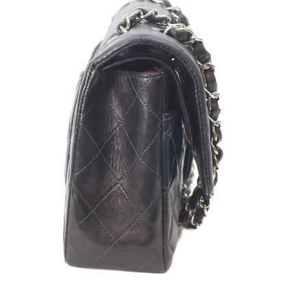 CHANEL シャネル 7番 A01112 黒ラム シルバー金具 マトラッセ25 ショルダーバッグ