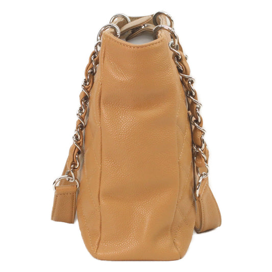 CHANEL 11th 2007 A20994 Camel Beige Caviar Silver Hardware PST Tote Tote Bag