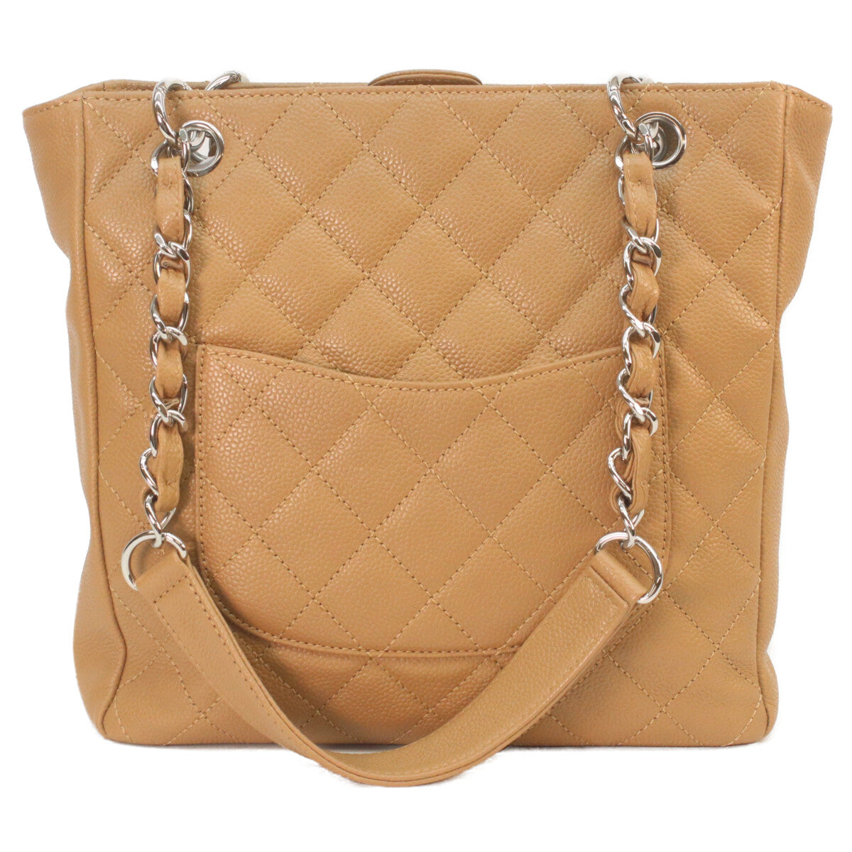 CHANEL シャネル 11番 07年 A20994 キャメルベージュ キャビア