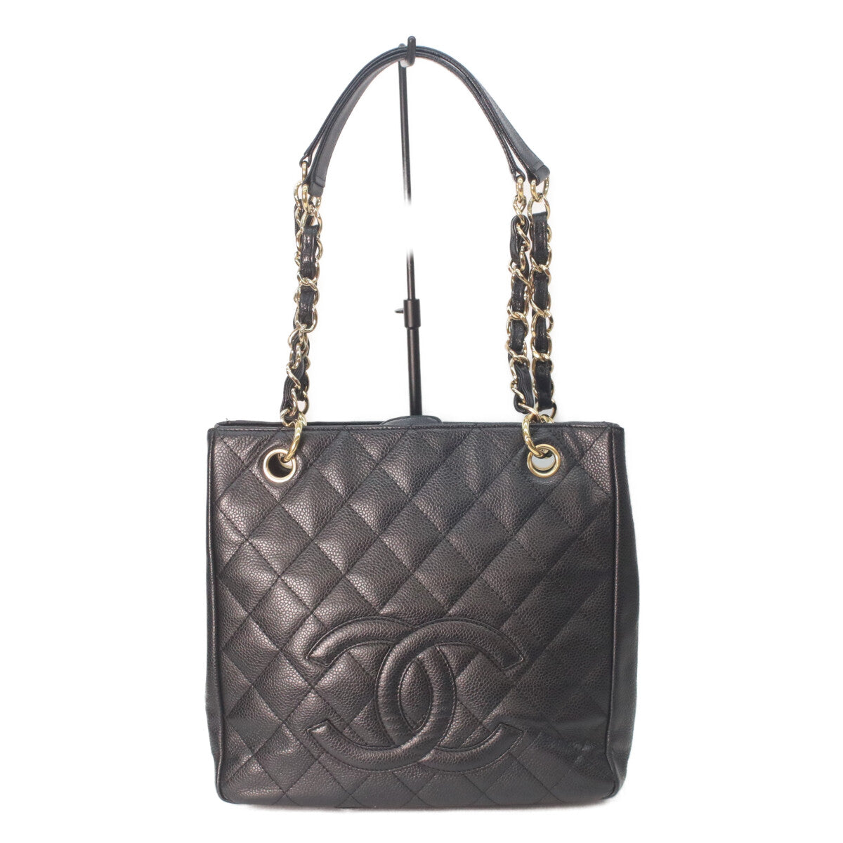 CHANEL トート A20994 11番台 CHANEL シャネル 11番 A20994 黒 キャビア ゴールド金具 PSTトート