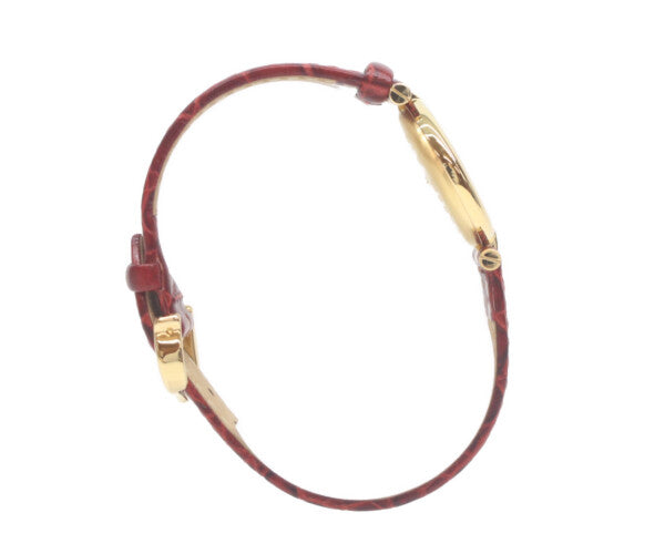 Cartier カルティエ W100225301 80-90s 925 マストヴァンドームヴェルメイユSM アイボリーローマ文字盤 革 QZ 腕時計