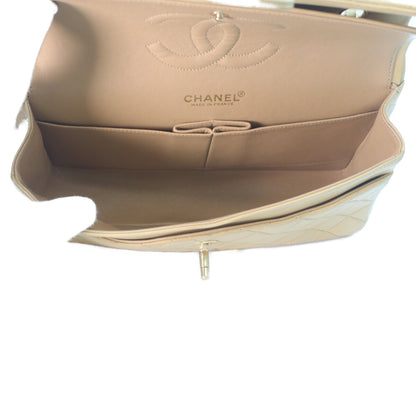 香奈儿 CHANEL 6号 A01112 米色 羊皮 金色金属件 Matelasse 25 单肩包