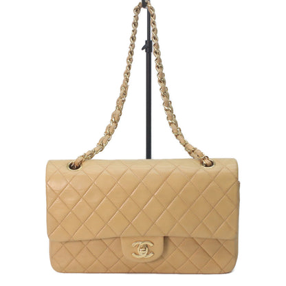 香奈儿 CHANEL 6号 A01112 米色 羊皮 金色金属件 Matelasse 25 单肩包