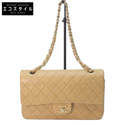 香奈儿 CHANEL 6号 A01112 米色 羊皮 金色金属件 Matelasse 25 单肩包