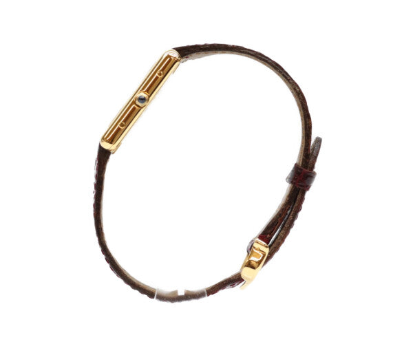 Cartier カルティエ 89年 925 マストタンクヴェルメイユLM トリニティ文字盤 QZ 革 腕時計