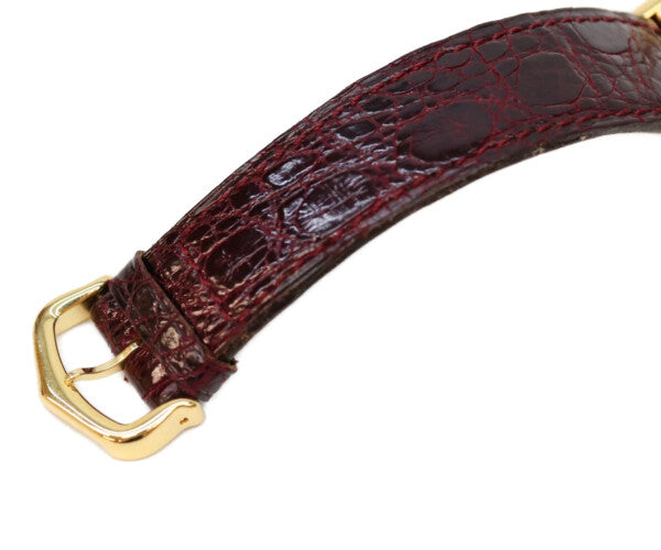 Cartier カルティエ 89年 925 マストタンクヴェルメイユLM トリニティ文字盤 QZ 革 腕時計
