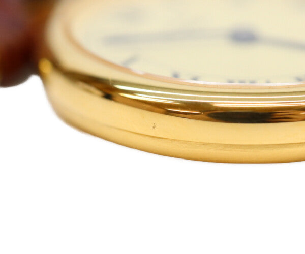 Cartier カルティエ W100225301 80-90s 925 マストヴァンドームヴェルメイユSM アイボリーローマ文字盤 革 QZ 腕時計