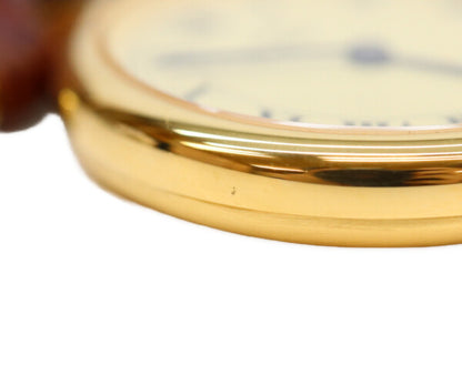 Cartier カルティエ W100225301 80-90s 925 マストヴァンドームヴェルメイユSM アイボリーローマ文字盤 革 QZ 腕時計