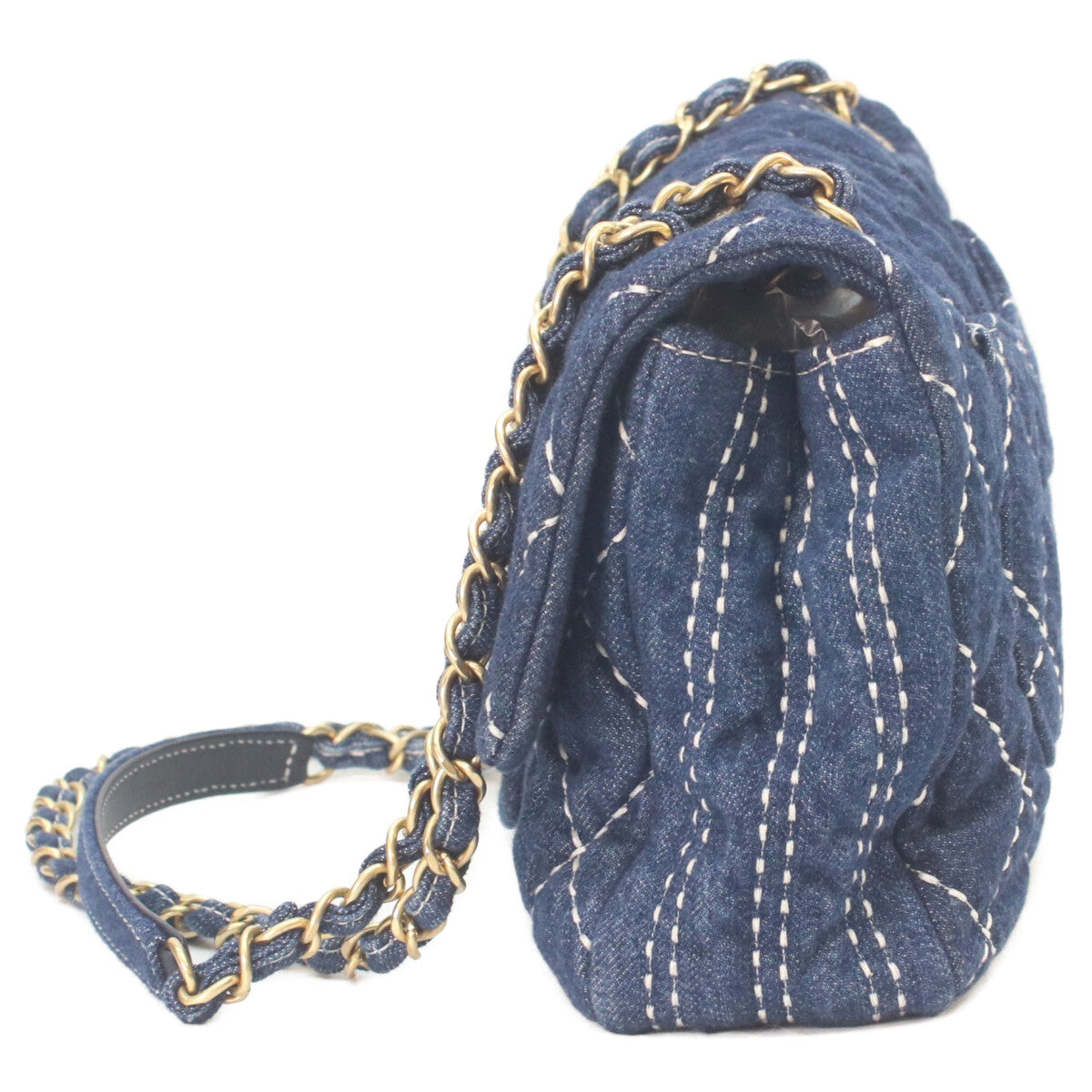 CHANEL シャネル 29番 AS1328 インディゴ デニム ゴールド金具 シングルフラップ マトラッセ チェーンショルダー ショルダーバッグ