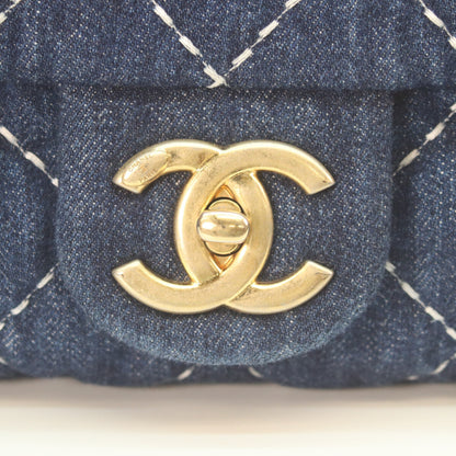 CHANEL シャネル 29番 AS1328 インディゴ デニム ゴールド金具 シングルフラップ マトラッセ チェーンショルダー ショルダーバッグ