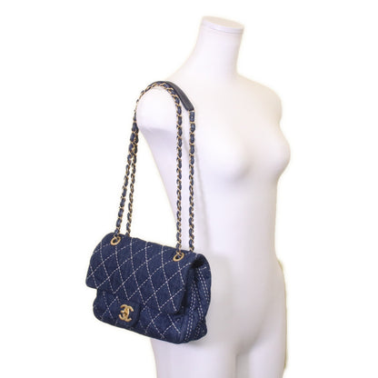 CHANEL シャネル 29番 AS1328 インディゴ デニム ゴールド金具 シングルフラップ マトラッセ チェーンショルダー ショルダーバッグ
