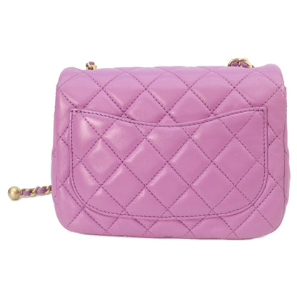 CHANEL シャネル AS1786 パールクラッシュ ココボール ラベンダー ラム ゴールド金具 ミニマトラッセ17 ショルダーバッグ