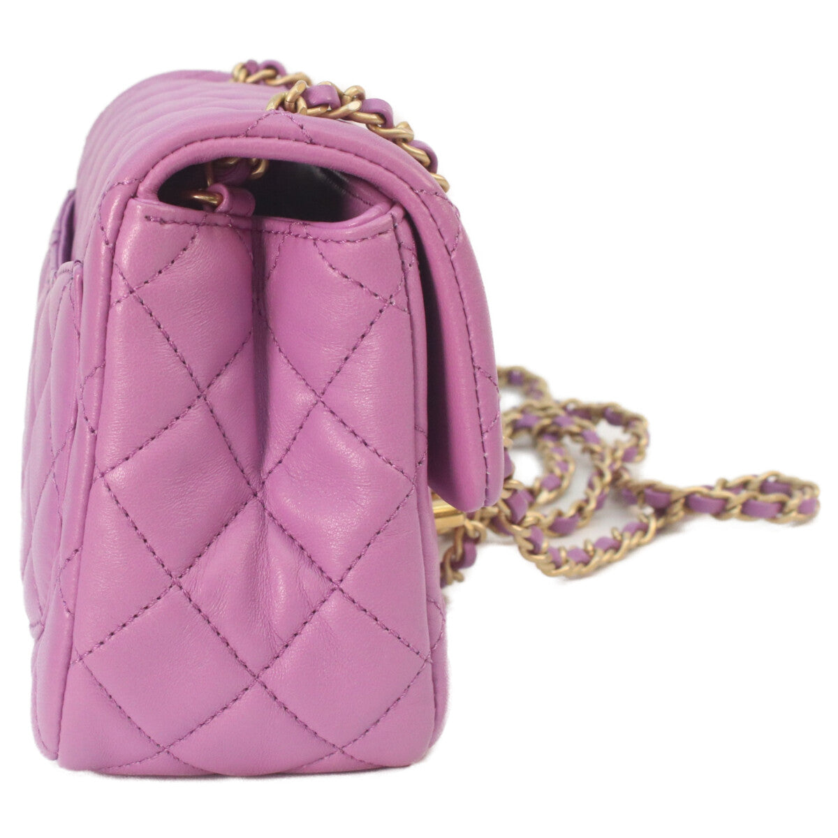 CHANEL シャネル AS1786 パールクラッシュ ココボール ラベンダー ラム ゴールド金具 ミニマトラッセ17 ショルダーバッグ
