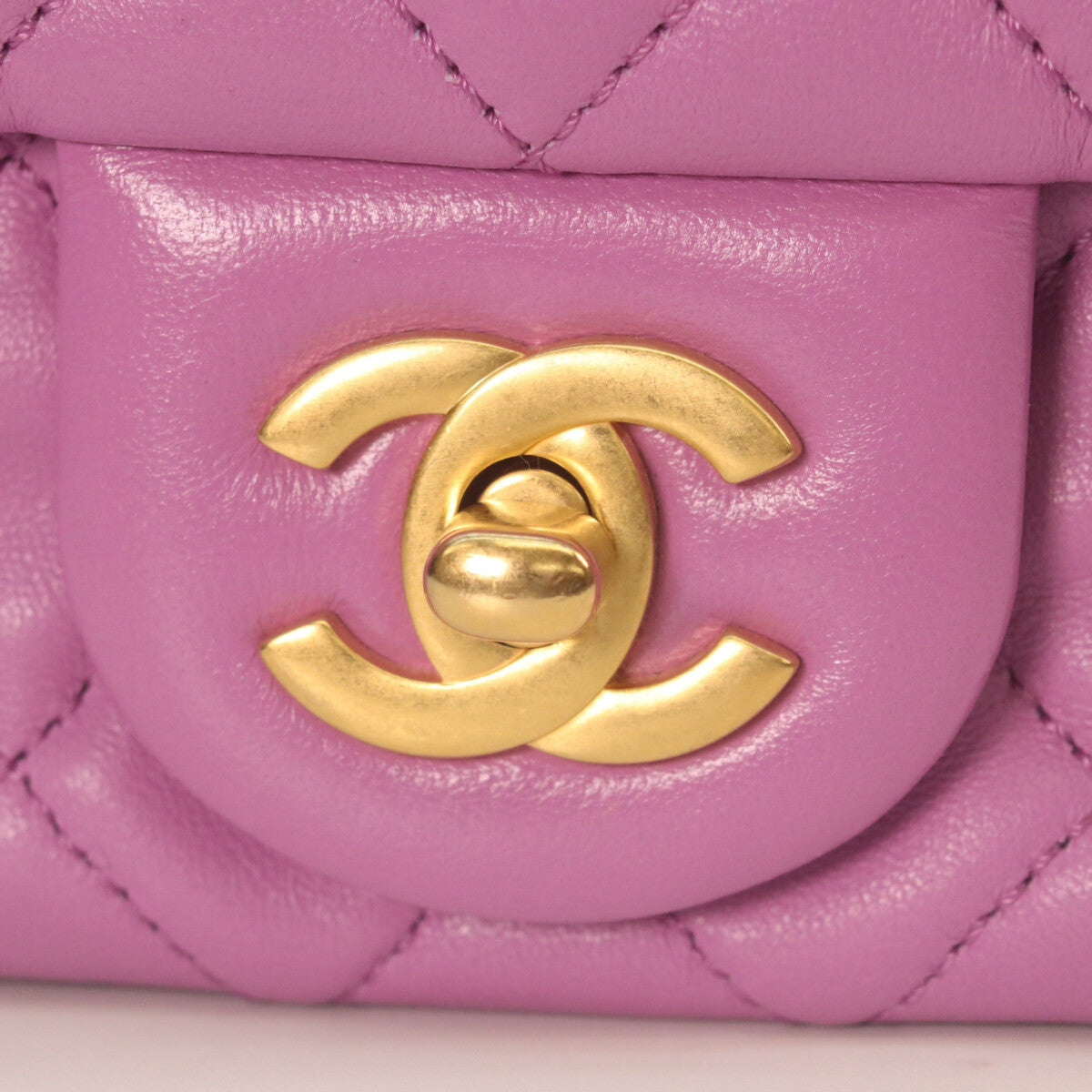 CHANEL シャネル AS1786 パールクラッシュ ココボール ラベンダー ラム ゴールド金具 ミニマトラッセ17 ショルダーバッグ
