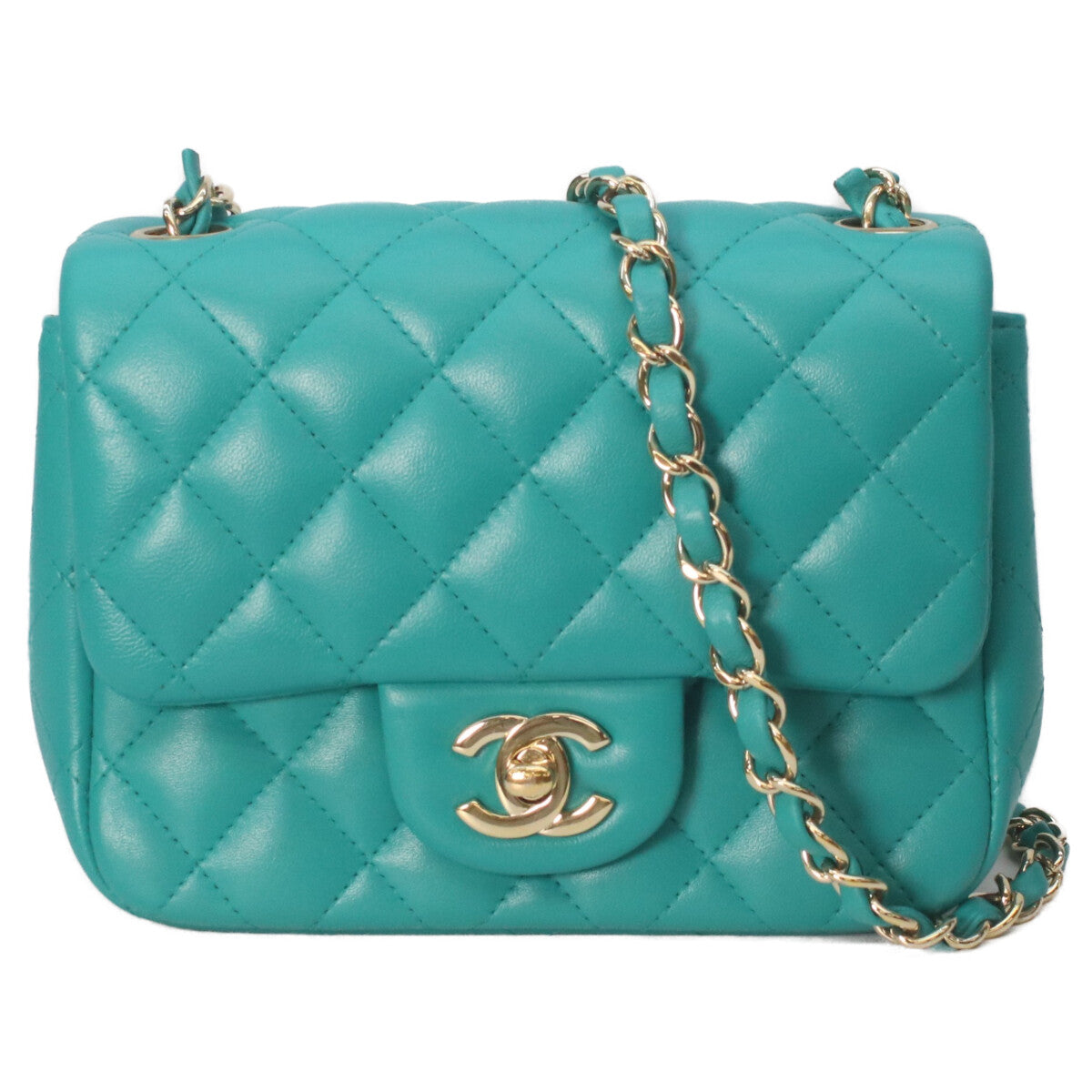 CHANEL シャネル 23番 A35200 エメラルドグリーン ラム ゴールド金具 ミニマトラッセ17 ショルダーバッグ