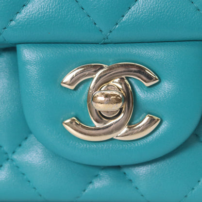 CHANEL シャネル 23番 A35200 エメラルドグリーン ラム ゴールド金具 ミニマトラッセ17 ショルダーバッグ