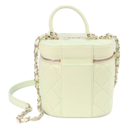 CHANEL 香奈儿 AS1626 柠檬绿 金色五金 羊皮 Trendy CC 2WAY 化妆包 斜挎包