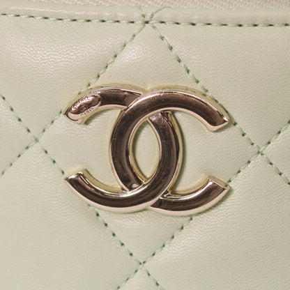 CHANEL 香奈儿 AS1626 柠檬绿 金色五金 羊皮 Trendy CC 2WAY 化妆包 斜挎包