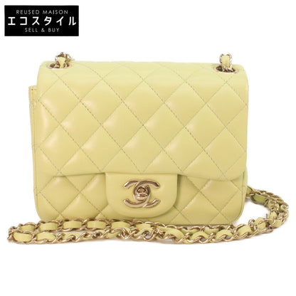CHANEL シャネル A35200 ピスタチオ ラム ゴールド金具 ミニマトラッセ17 ショルダーバッグ