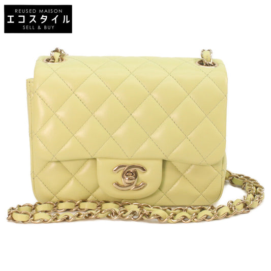 CHANEL シャネル A35200 ピスタチオ ラム ゴールド金具 ミニマトラッセ17 ショルダーバッグ