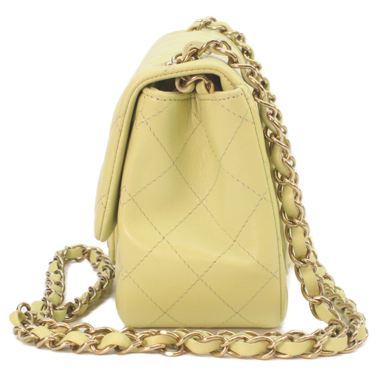 CHANEL シャネル A35200 ピスタチオ ラム ゴールド金具 ミニマトラッセ17 ショルダーバッグ