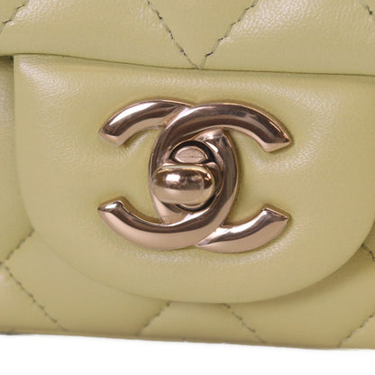 CHANEL シャネル A35200 ピスタチオ ラム ゴールド金具 ミニマトラッセ17 ショルダーバッグ