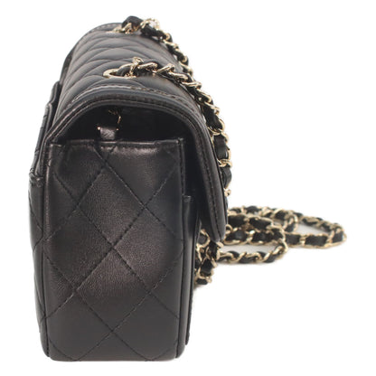 CHANEL CHANEL AS4288 Matelassé 20 Black lambskin×patent leather gold hardware single-flap bag shoulder bag