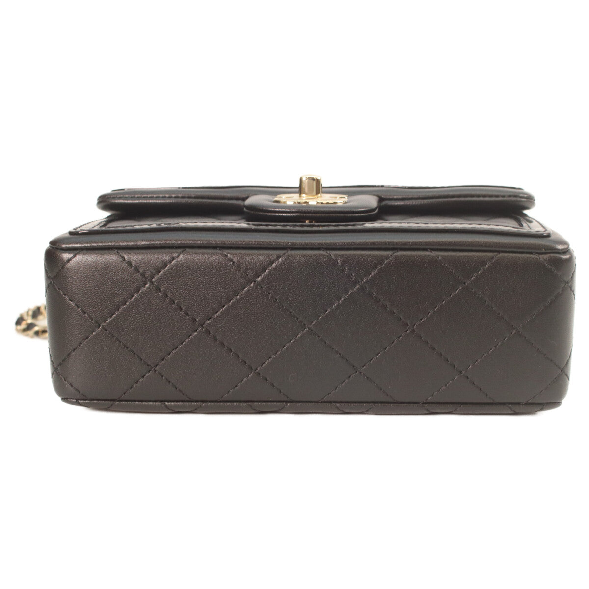 CHANEL CHANEL AS4288 Matelassé 20 Black lambskin×patent leather gold hardware single-flap bag shoulder bag