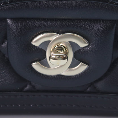 CHANEL CHANEL AS4288 Matelassé 20 Black lambskin×patent leather gold hardware single-flap bag shoulder bag