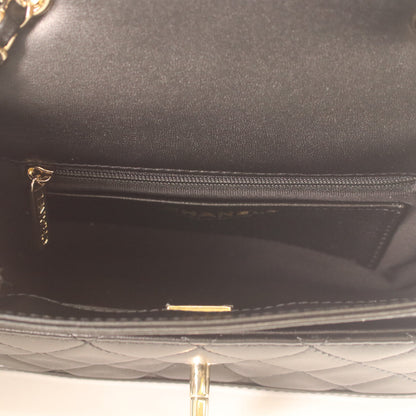 CHANEL CHANEL AS4288 Matelassé 20 Black lambskin×patent leather gold hardware single-flap bag shoulder bag