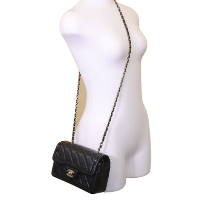 CHANEL CHANEL AS4288 Matelassé 20 Black lambskin×patent leather gold hardware single-flap bag shoulder bag