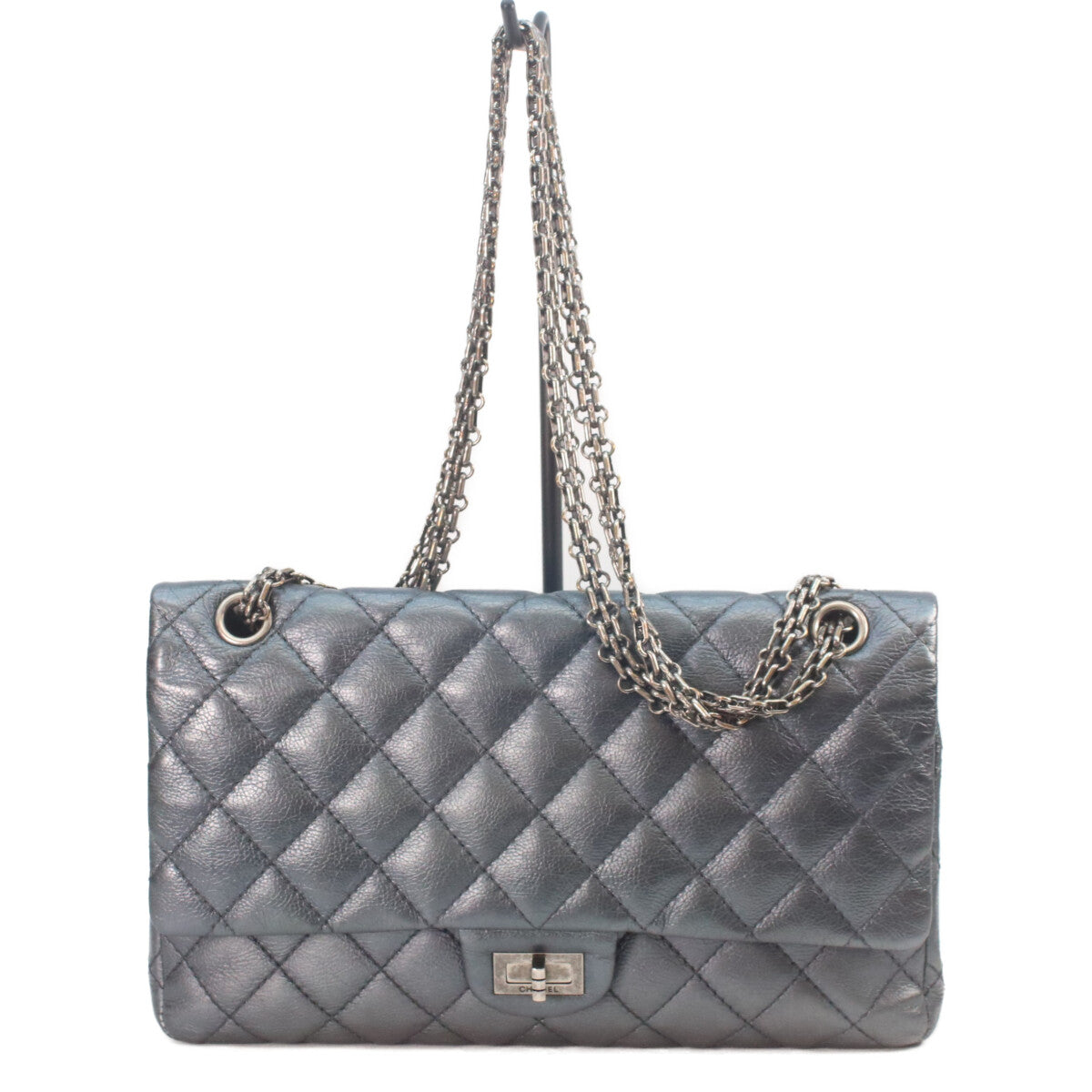CHANEL シャネル 21番 A37587 ガンメタリック ブルーグレー