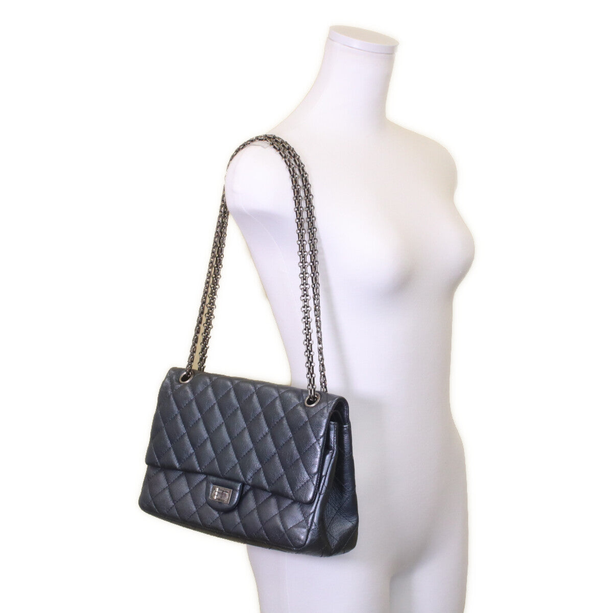 CHANEL シャネル 21番 A37587 ガンメタリック ブルーグレー