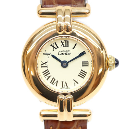Cartier カルティエ W1000653 925 マストコリゼSM アイボリーローマ文字盤 ヴェルメイユ QZ 時計 腕時計