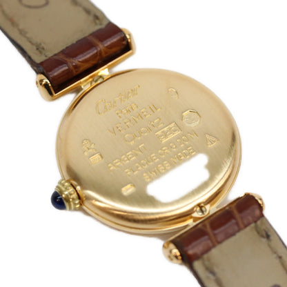 Cartier カルティエ W1000653 925 マストコリゼSM アイボリーローマ文字盤 ヴェルメイユ QZ 時計 腕時計