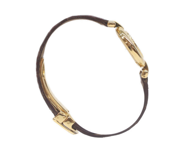 Cartier カルティエ 00s W1011554 925 マストコリゼヴェルメイユSM 白抜きローマ文字盤 革 QZ 腕時計
